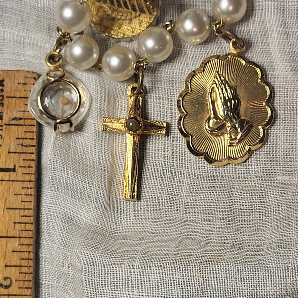 Vintage HOBCO charm bracelet EUC **cat missing one green eye** - Picture 6 of 7